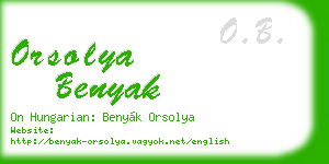 orsolya benyak business card