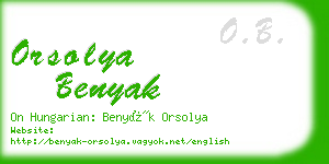 orsolya benyak business card
